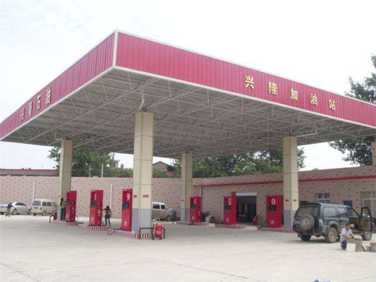 上饶加油站钢结构网架案例9