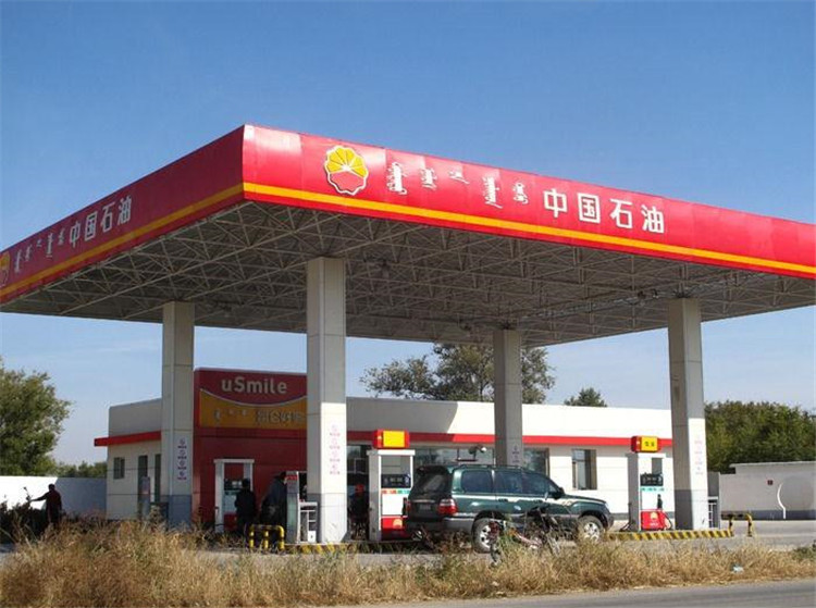 上饶加油站钢结构网架案例1